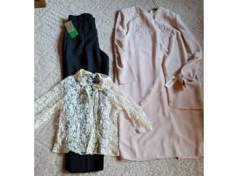 NWT Dress, Slacks & Vintage Lace Top