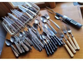 Silverware Cutlery And Rectangular Baker