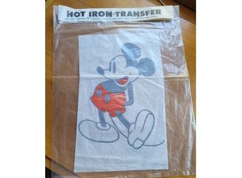 Vintage Mickey Mouse Iron On Transfer