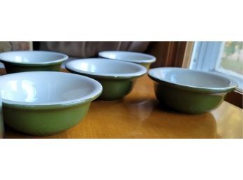 5 Hall Olive Green Bowls
