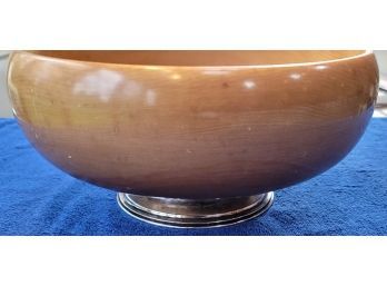 11x5 Sterling Footed Wood Bowl
