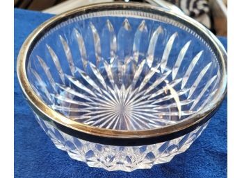 9' Silver Rimmed Bowl- Edge Stamped England