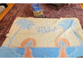 Life's A Beach Towel And Beach Bag