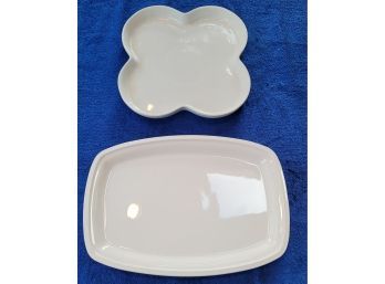 Crate And Barrel Clover Dish & Micro Browner
