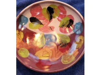 8' Multi Colored Pottery Bowl