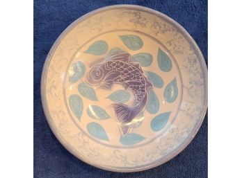 Artist Pottery - Fish On Bowl