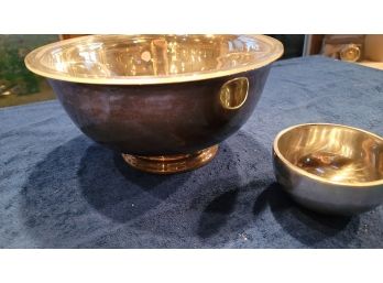 Large Reed & Barton Bowl With Insert  Small Bowl