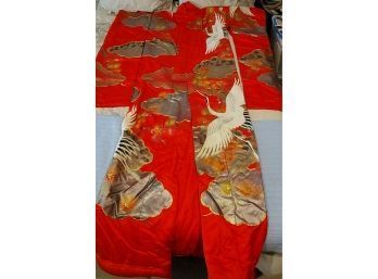 Authentic Vintage Kyoto Silk Embroidered Kimono From Japan