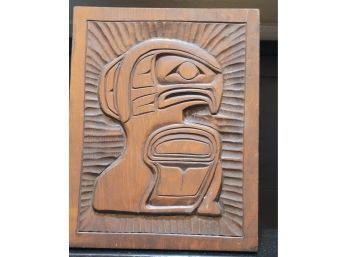 Carved Eagle Wall Hanging - Canadian Artist George Matilpi Kwakiutz