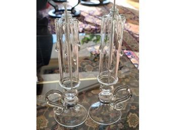 Beautiful 9' Candlestick Oil Lamps