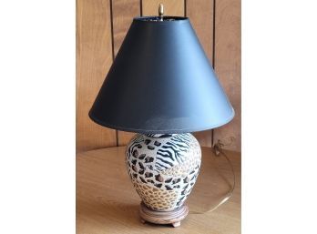 Animal Pattern Lamp W/ Patterned Shade