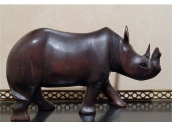 African Rhino -  Wood - 12x6