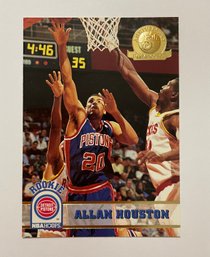 1994 Allan Houston Rookie Card Detroit Pistons, NBA Hoops