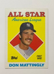 1988 Don Mattingly All Star By TOPPS