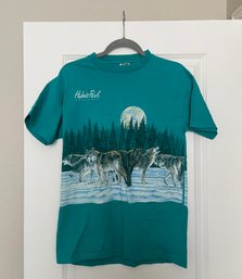 Hahns Peak Colorado Cotton Tee Shirt Size M, Awesome Wolf Design