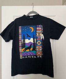 Southwest Style Santa Fe Size M Tee, Cotton Shirt By True Fan