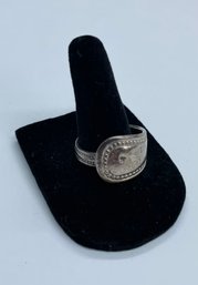 Silver Tone Ring Made From Vintage Spoon