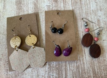 Four Pairs Of Hand Crafted Earrings