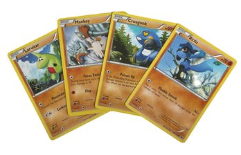 2016 Pokemon Basic Cards: Larvitar, Croagunk, Mankey, And Riolu