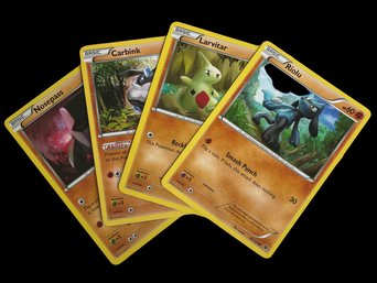 2016 Pokemon Basic Cards: Nosepass, Carbink, Riolu, And Larvitar