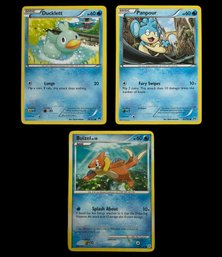 Water Pokemon, Various Years. Buizel, Panpour, And Ducklett