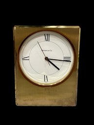 1989 Tiffany And Co Brass Quartz Table Clock