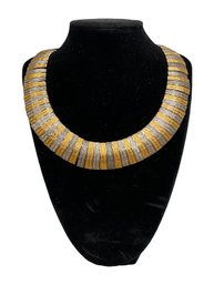 Gold And Silver Tone Statement Necklace