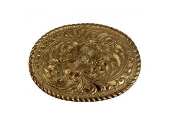 Vintage El Arturo Bronze Crumrine Belt Buckle Gold And Silver Color