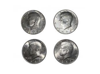 Set Of 4 Kennedy Half Dollars United States Liberty Coins, 1978-83