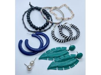 Unique Jewelry Bundle With Bracelets And Earrings!