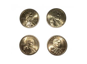 Set Of 4 Sacagawea Liberty Dollars Year 2000 United States Coins