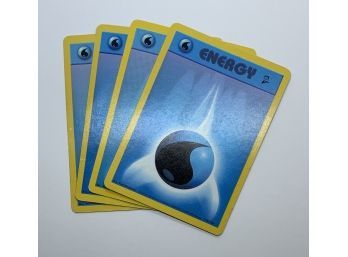 1995, 96, 98 Pokemon Blue Energy Trading Cards (4 Count)