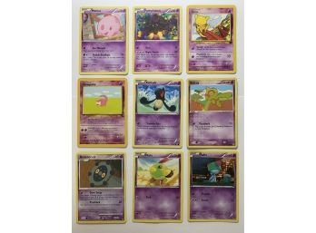 (9 Count) Collection Of Pokemon Physic Cards, Basic, Including Munna 70 HP