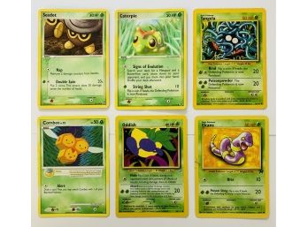 (6 Count) Pokemon Green Earth Cards: Caterpie 50 HP And More!