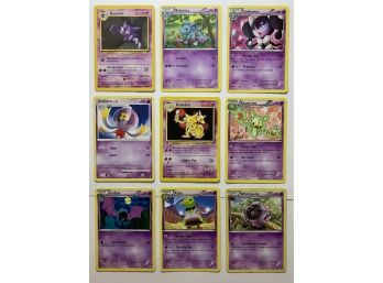 (9 Count) Pokemon Stage 1 Physic Cards Including Xatu 90 HP And Reunicles 90 HP