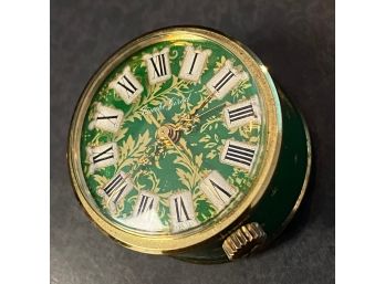 Gold Plated Bueche Girod Swiss Made Musical Alarm Travel Clock