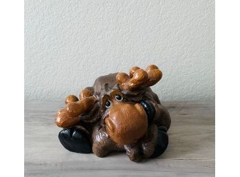 Adorable Table Top Moose Statue / Figurine