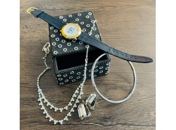 Darling Box Of Various Jewelry, Including British Airways Wrist Watch