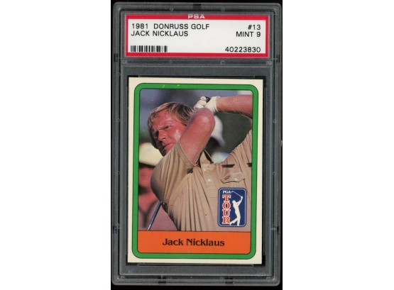 1981 Donruss Golf #13 Jack Nicklaus Rookie Card PSA 9 MINT