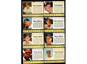 Lot Of  8 ~ 1961 Post Baseball Hand Cut   (2)