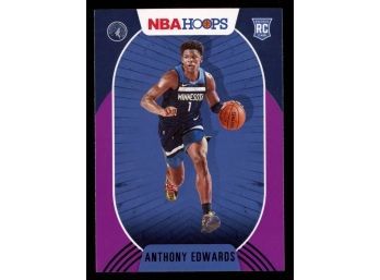 2020-21 Hoops Anthony Edwards RC Minnesota Timberwolves #216 Purple