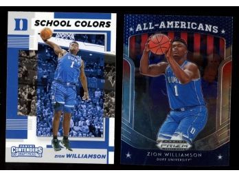 Pair Of Zion Williamson Rookie Cards