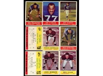 1964 Philadelphia Football Lot Of 9