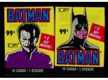 1989 TOPPS BATMAN TRADING CARD CELLO PACKS