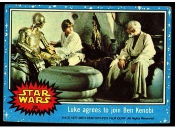 1977 Topps Star Wars Luke Agrees To Join Ben Kenobi #28