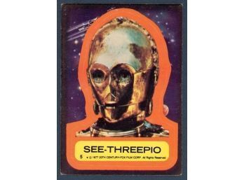 1977 Sticker The Fantastic Droid See-Threepio