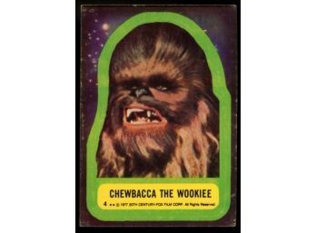1977 Topps Star Wars Chewbacca The Rookie Sticker #4 Vintage