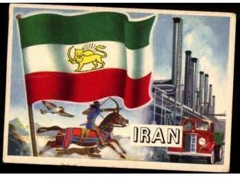 1956 Topps Flags Of The World Iran #2 Vintage Card
