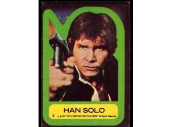 1977 Topps Star Wars Han Solo Sticker #3