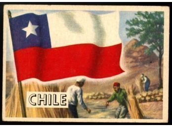 1956 Topps Flags Of The World Chile #69 Vintage Card